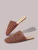 Styleloop Women's Shoes New Summer Brown Mesh Woven Hollow Round Toe Flat Sole Shoes, Breathable Summer Bohemian Casual Beach Sandals